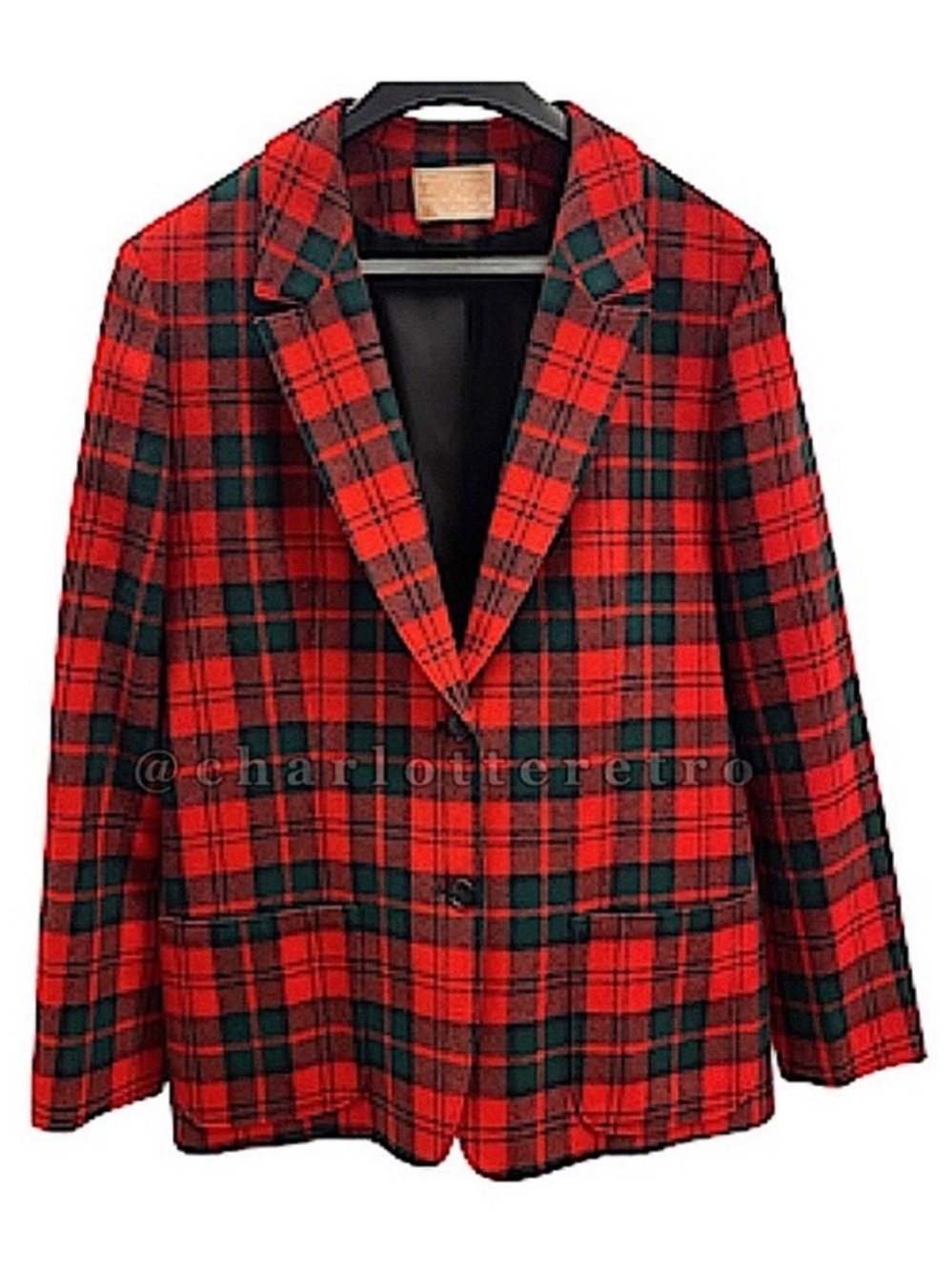 vtg Pendleton Woolen Mills • Tartan Plaid Blazer • USA